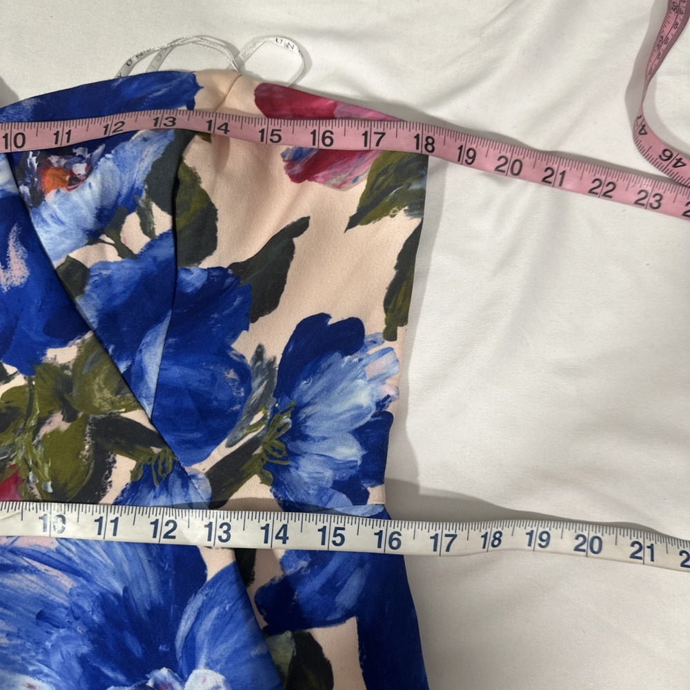 NEW $328 Kay Unger [ 10 ] Laurel One Shoulder Floral Ruffle Side Gown Pink S2043 - Picture 4 of 14